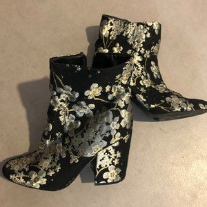 Floral High Heel Boots
